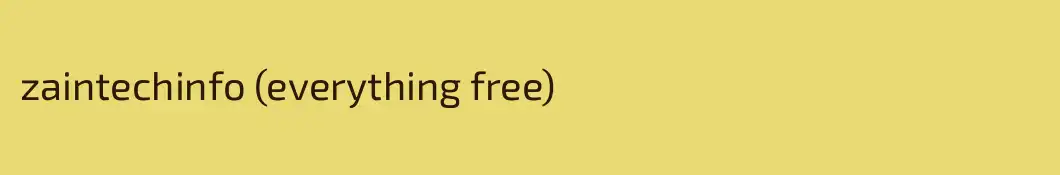 zaintechinfo (everything free)